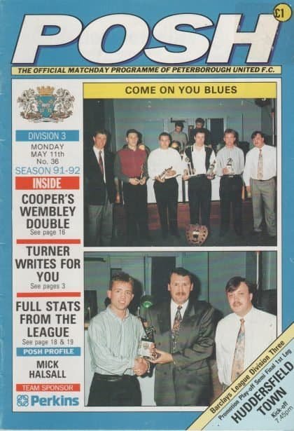 Peterborough United v Huddersfield Town  11-May-1992