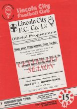 Lincoln City v Huddersfield Town 28-Dec-1982