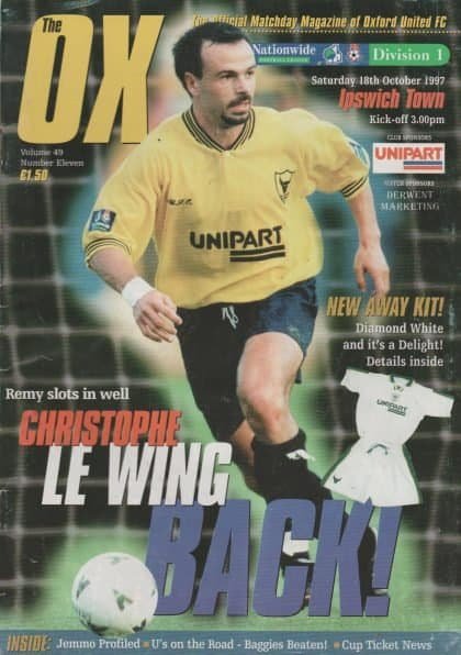 Oxford United v Ipswich Town 18-Oct-1997
