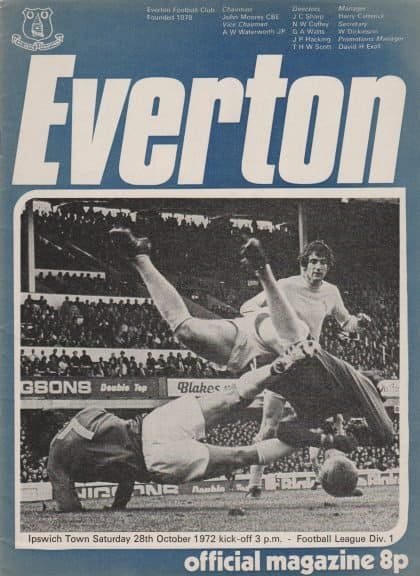 Everton v Ipswich Town 28-Oct-1972