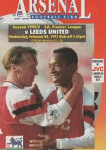 Arsenal v Leeds United 24-Feb-1993