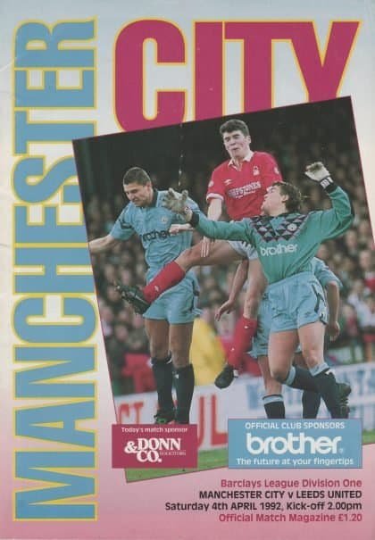 Manchester City v Leeds United 04-Apr-1992