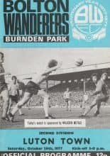 Bolton Wanderers v Luton Town  29-Oct-1977