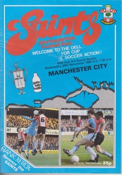 Southampton v Manchester City 24-Nov-1982