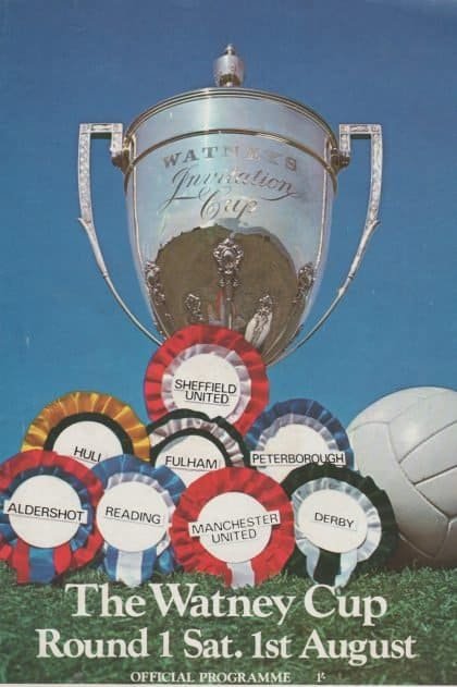 Reading v Manchester United 01-Aug-1970