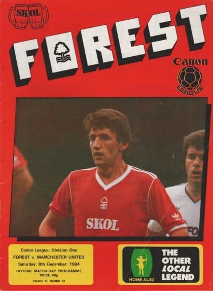 Nottingham Forest v Manchester United  08-Dec-1984