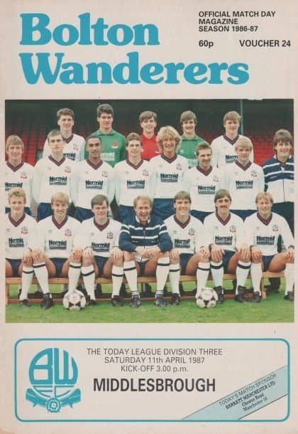 Bolton Wanderers v Middlesbrough 11-Apr-1987
