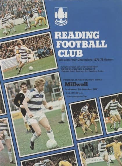 Reading v Millwall  07-Nov-1979