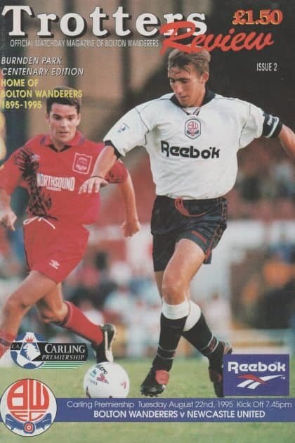 Bolton Wanderers v Newcastle United  22-Aug-1995