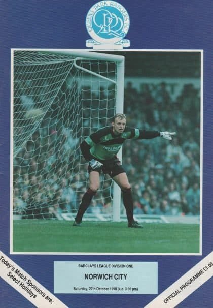 Queens Park Rangers v Norwich City  27-Oct-1990