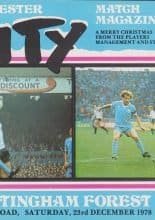 Manchester City v Nottingham Forest 23-Dec-1978