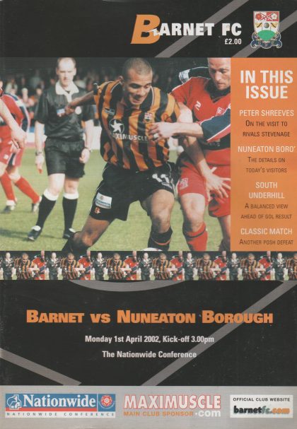 Barnet v Nuneaton Borough   01-Apr-2002