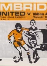 Cambridge United v Oldham Athletic 26-Dec-1979