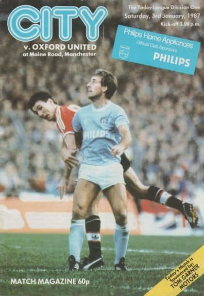 Manchester City v Oxford United 03-Jan-1987