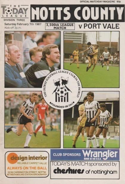 Notts County v Port Vale 07-Feb-1987
