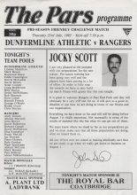 Dunfermline Athletic v Glasgow Rangers 23-Jul-1992