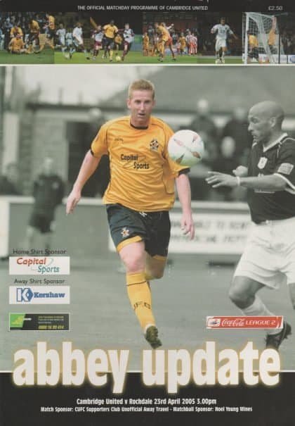 Cambridge United v Rochdale   23-Apr-2005