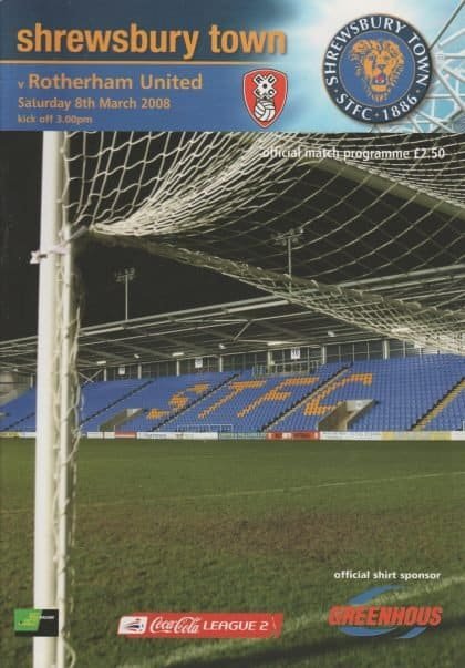 Shrewsbury Town v Rotherham United 08-Mar-2008