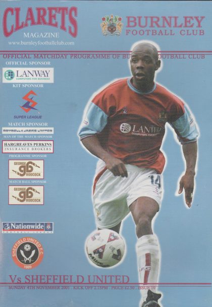 Burnley v Sheffield United  04-Nov-2001