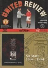 Manchester United v Sheffield Wednesday 13-Feb-1994