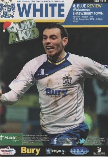 Bury v Shrewsbury Town 21-Dec-2012