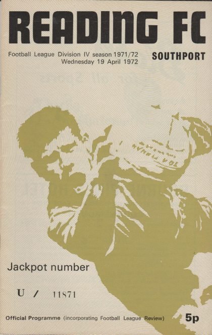 Reading v Southport 19-Apr-1972