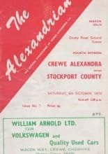 Crewe Alexandra v Stockport County 06-Oct-1973