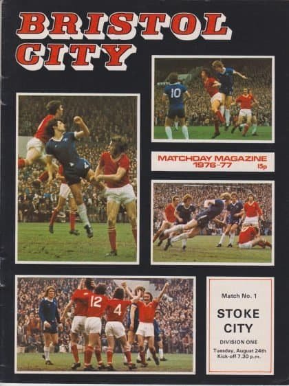 Bristol City v Stoke City   24-Aug-1976