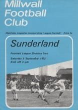 Millwall v Sunderland 09-Sep-1972