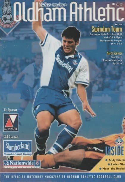 Oldham Athletic v Swindon Town 14-Oct-2000