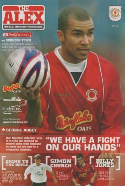 Crewe Alexandra v Swindon Town 26-Jan-2008