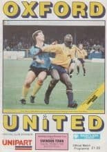 Oxford United v Swindon Town 07-Mar-1992