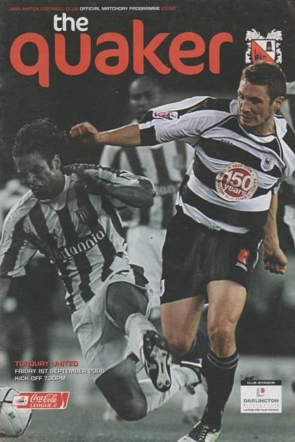 Darlington v Torquay United 01-Sep-2006