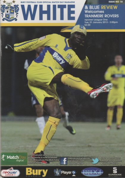 Bury v Tranmere Rovers  01-Jan-2013