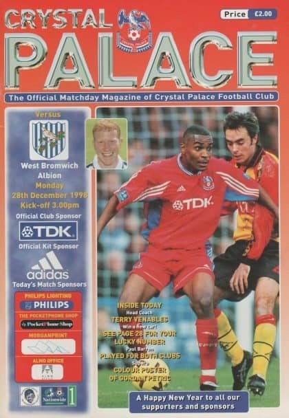 Crystal Palace v West Bromwich Albion 28-Dec-1998