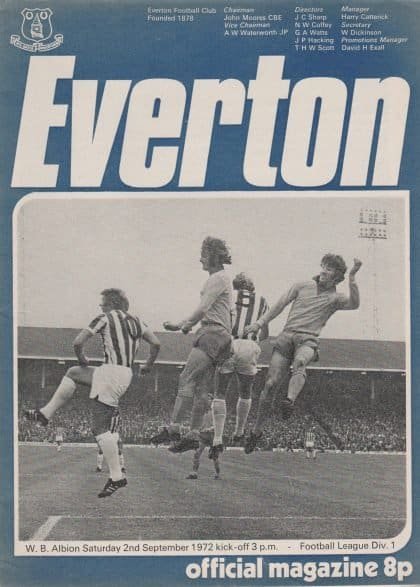 Everton v West Bromwich Albion 02-Sep-1972