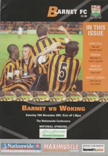Barnet v Woking 10-Nov-2001