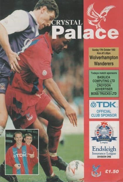 Crystal Palace v Wolverhampton Wanderers 17-Oct-1993