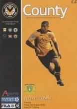 Newport County v Yeovil Town  03-Aug-2012