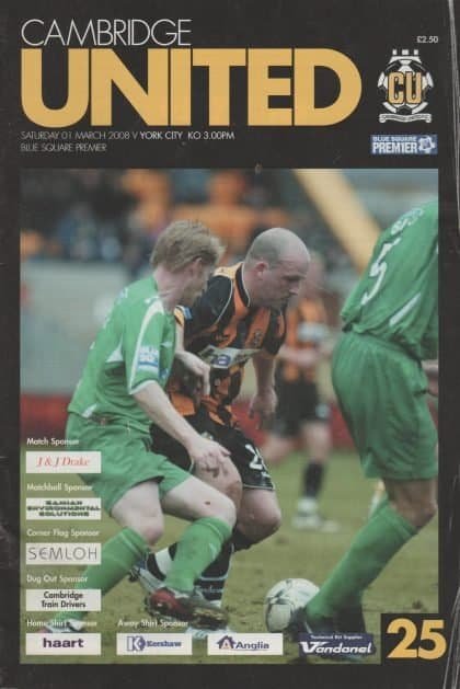 Cambridge United v York City 01-Mar-2008