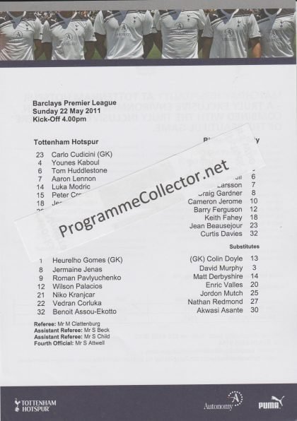Tottenham Hotspur v Birmingham City 22-May-2011
