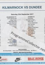 Kilmarnock v Dundee 23-Sep-2017
