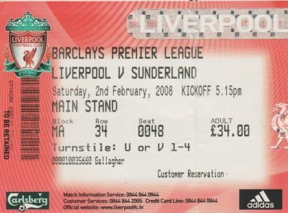 Liverpool v Sunderland 02-Feb-2008