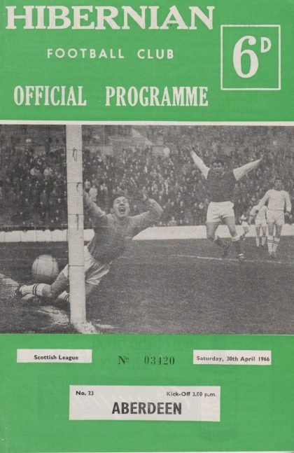Hibernian v Aberdeen  30-Apr-1966