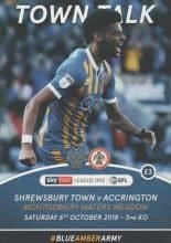 Shrewsbury Town v Accrington Stanley 06-Oct-2018