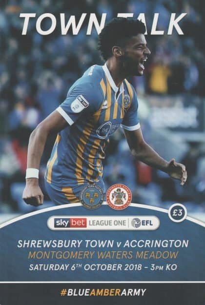Shrewsbury Town v Accrington Stanley 06-Oct-2018