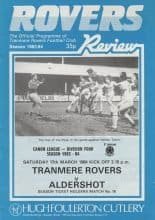 Tranmere Rovers v Aldershot 17-Mar-1984