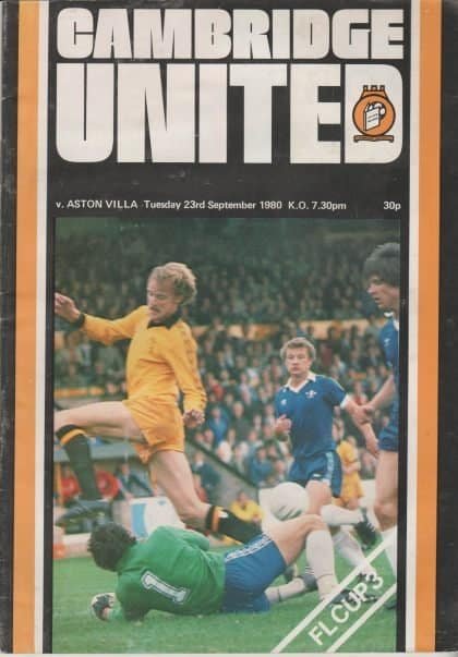 Cambridge United v Aston Villa 23-Sep-1980