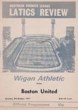 Wigan Athletic v Boston United  08-Oct-1977