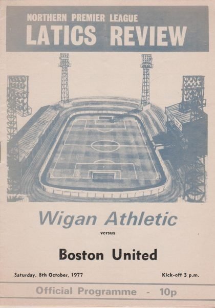 Wigan Athletic v Boston United  08-Oct-1977